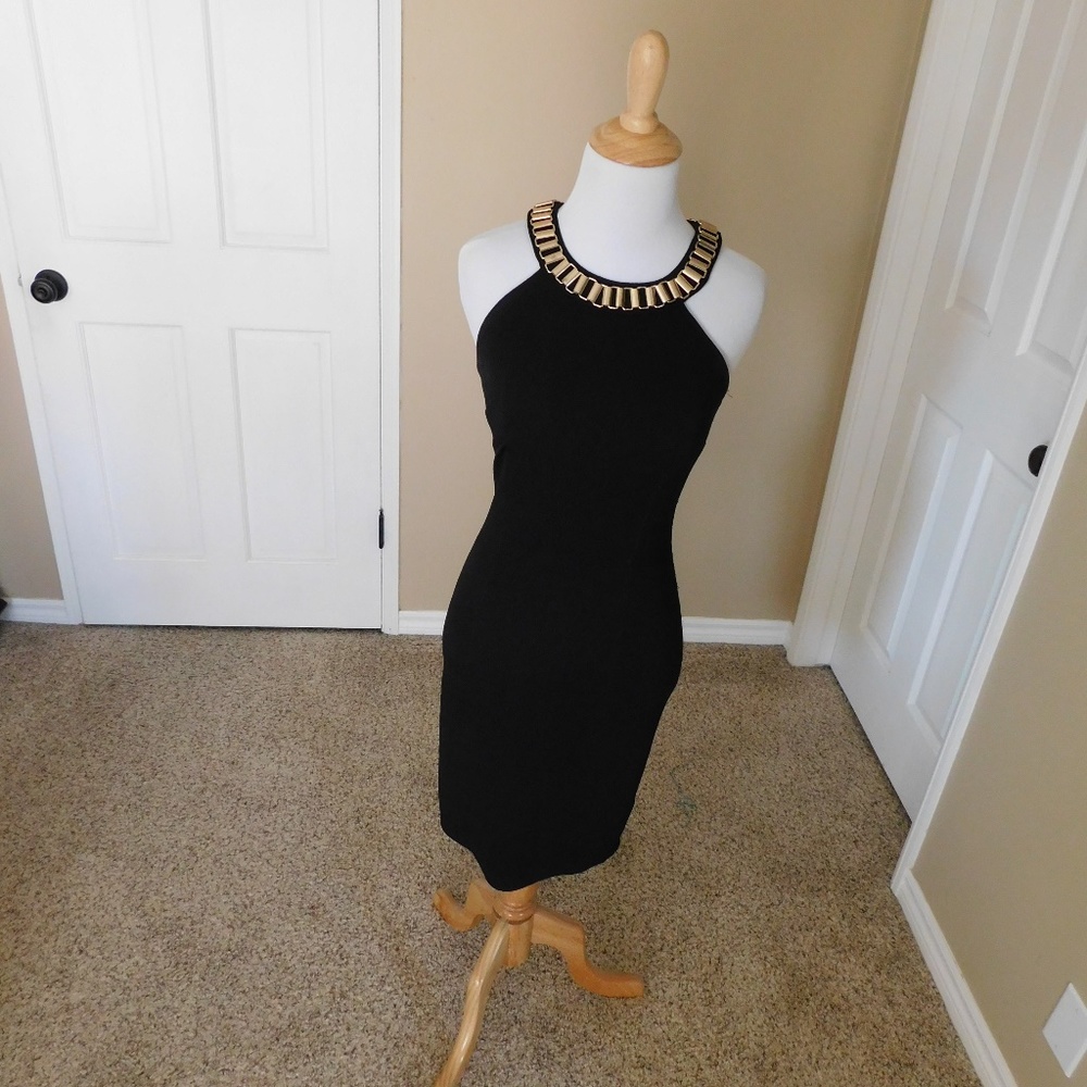 Black Bodycon Midi Dress